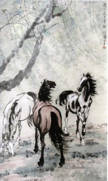 中国 Painting - 徐北紅馬 2 古い中国